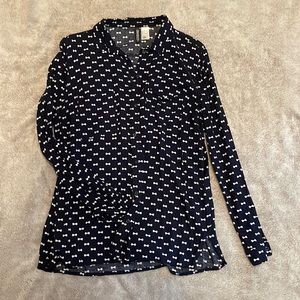 H&M button down blouse, size 8